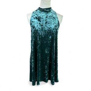 y2K Arizona Jean Company‎ Velvet Mini Dress in Deep Green size women’s S (E36)